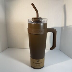 Hydraflow Capri 40 Oz Stainless Steel Tumbler With Straw - Cocoa Brown Color New